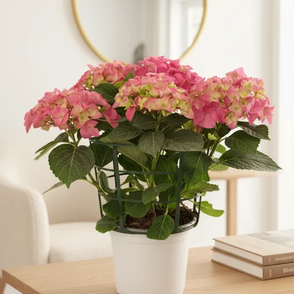 Decorative pink hydrangea plant - image 1