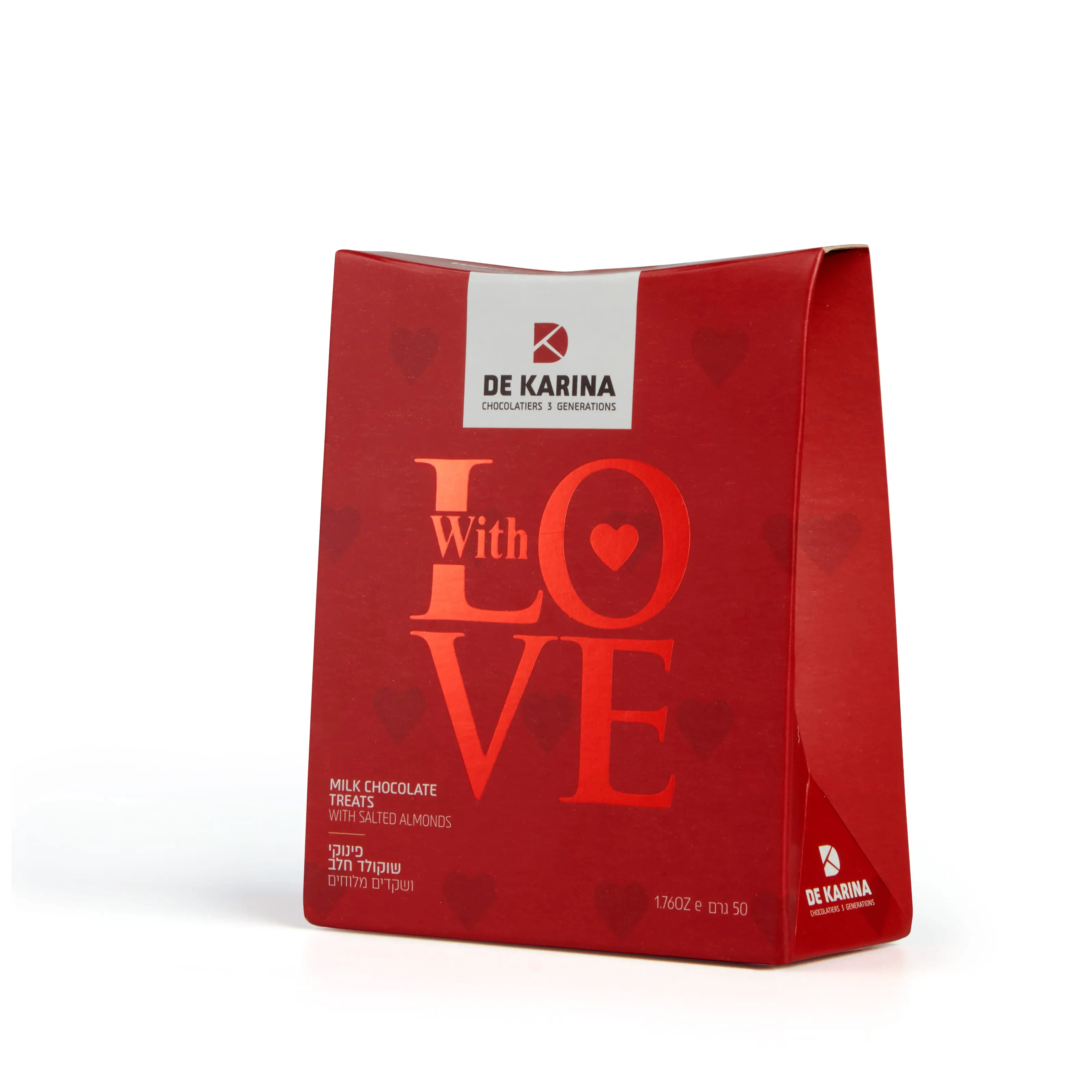 De Karina With Love – פינקי שוקולד חלב עם שקדים ומלח ים