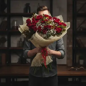 זר ורדים אדומים יוקרתי - image 2