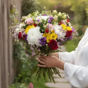 זר פרחים מעורב צבעוני - image 2